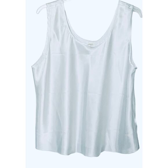 NO MFG. TAG SLEEVELESS ROUND NECK BLOUSE/TANK, WOMENS, 3X, WHITE, DRESSY - Picture 1 of 9